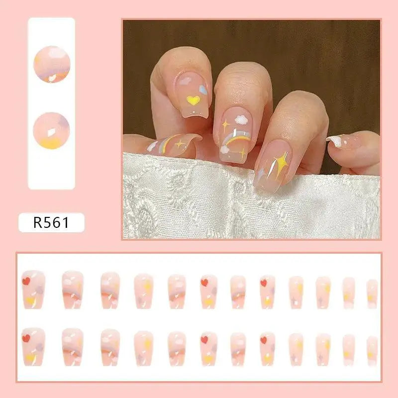 Vibrant Rainbow Ballerina Nail Art Set For Fun Styles