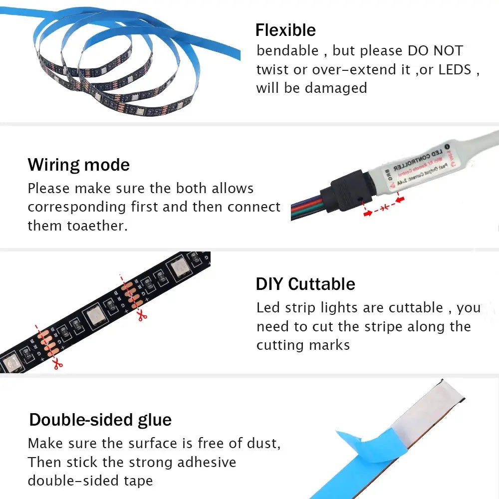 Vibrant RGB LED Strip for TV Backlight