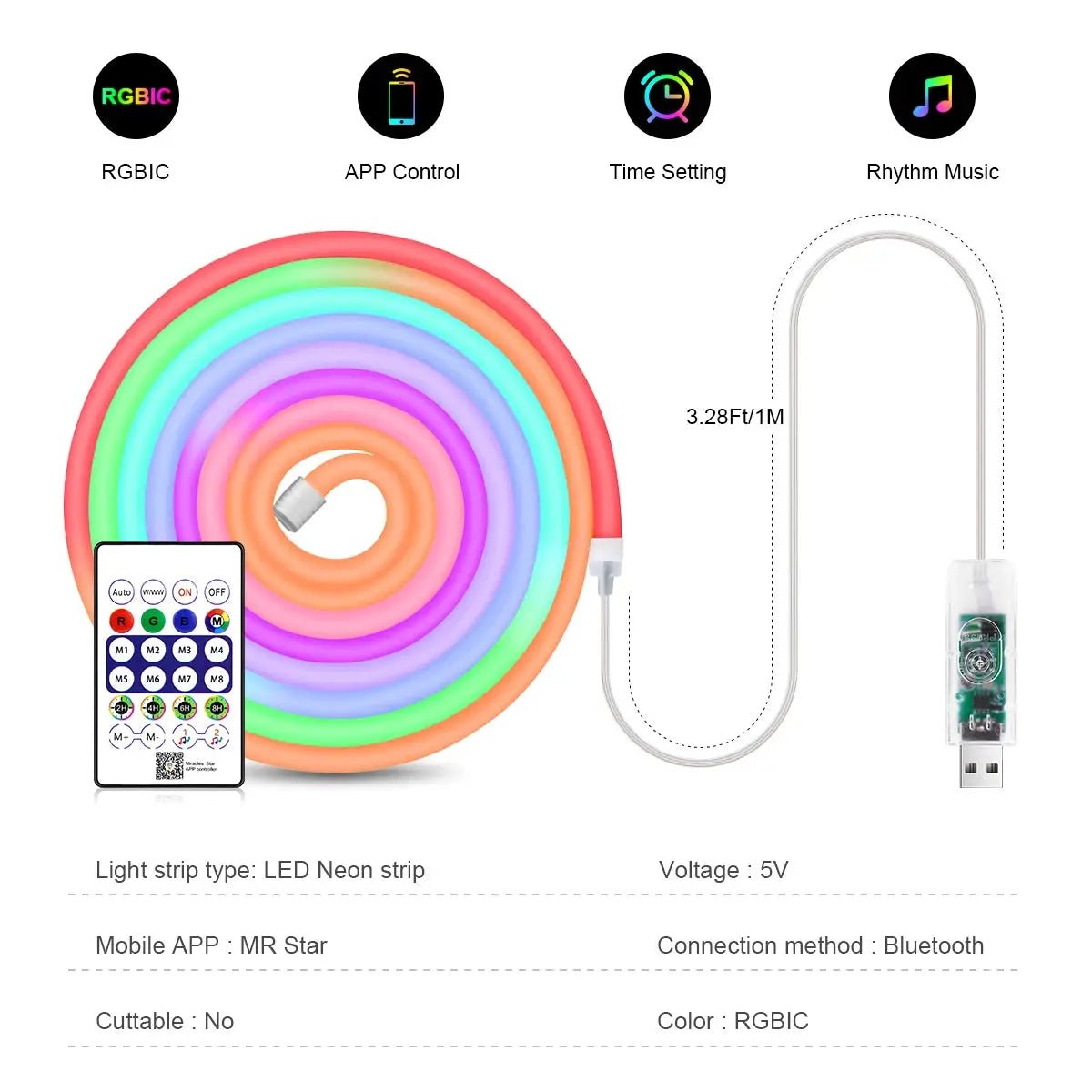 Vibrant Rgbic LED Strip for Home Party