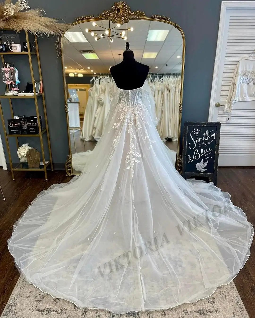 Viktoria Aline Wedding Dress With Stunning Sweetheart Neckline Long Sleeves