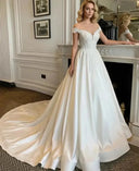 Elegant Satin Wedding Dress for Brides