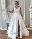 Elegant Satin Wedding Dress For Ceremony