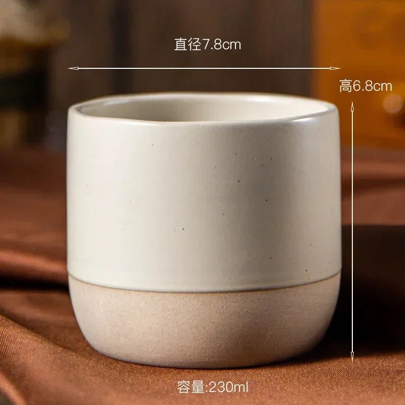 Vintage Ceramic Coffee Mugs 100ml 180ml 230ml Japanese Style Stoneware Drinkware