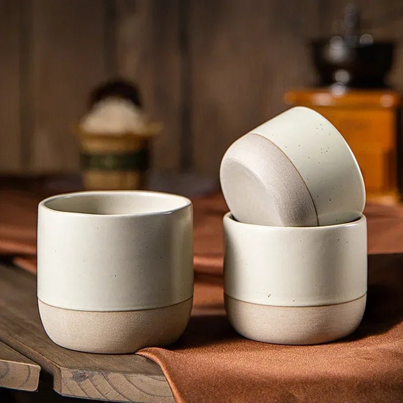 Vintage Ceramic Coffee Mugs 100ml 180ml 230ml Japanese Style Stoneware Drinkware