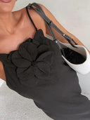 Vintage Cotton Linen Dress Elegant Stylish Women's Outfit