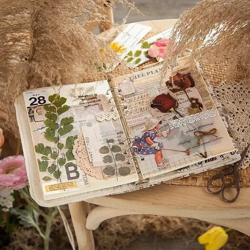 Vintage Dried Flower Stickers for Scrapbooking Journaling