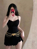 Vintage Fishtail Camisole Dress Stylish Summer Chic Look