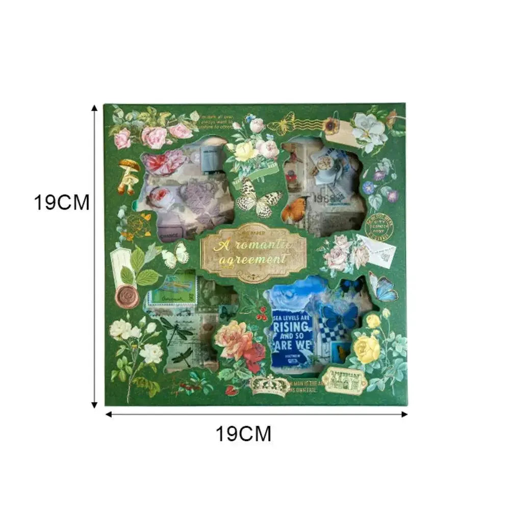 Vintage Garden Theme PET Sticker Set For DIY Journal