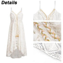 Vintage Korean Bohemian Beach Dress Lace Detail Summer Elegance