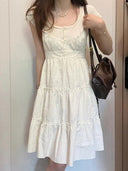 Vintage Lace Sling Dress: Elegant Summer Fashion Dress
