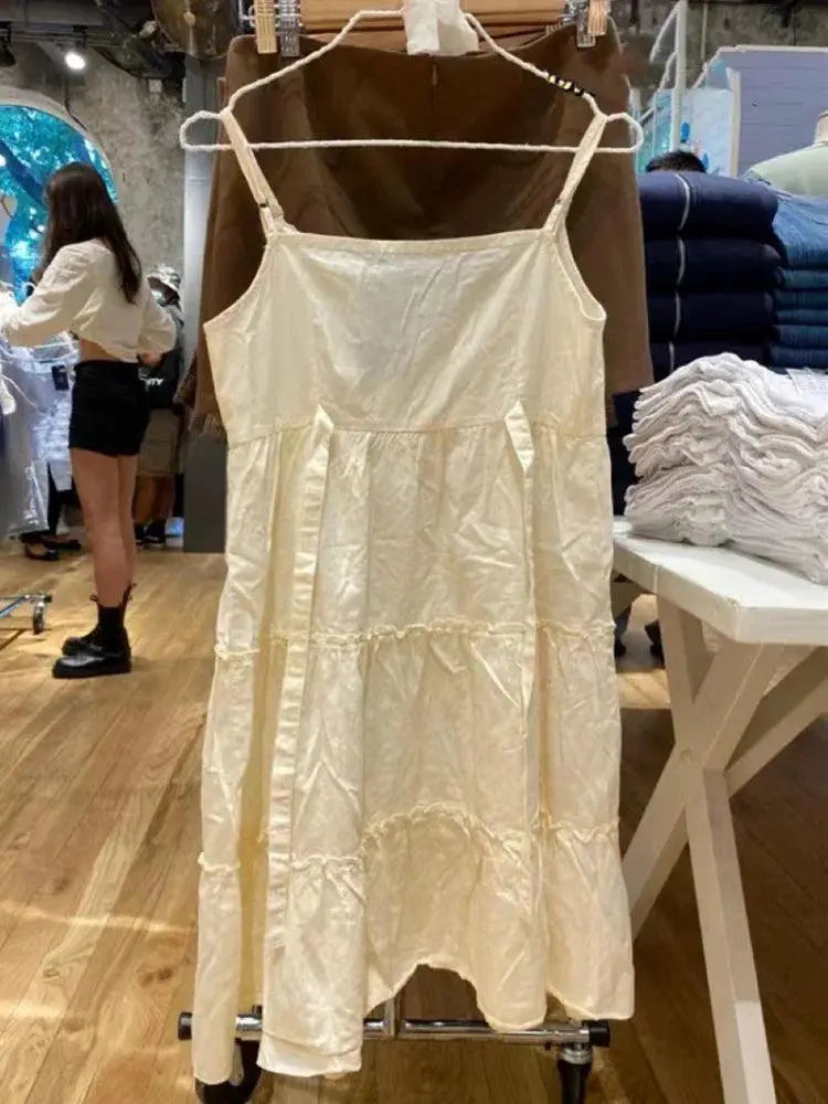 Vintage Lace Sling Dress Elegant Summer Fashion Style