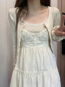 Vintage Lace Sling Dress: Elegant Summer Fashion Dress