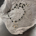 Vintage Leather Star Pendant Necklace Trendy Unisex Jewelry