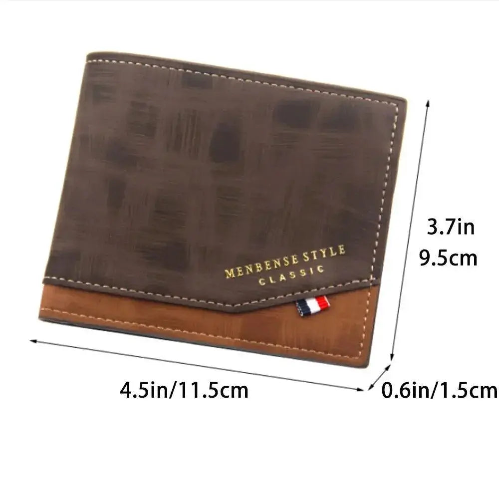 Vintage Men's Leather Wallet Stylish Multi Compartment Purse