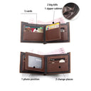 Vintage Men's Leather Wallet Stylish Multi-Compartment Purse