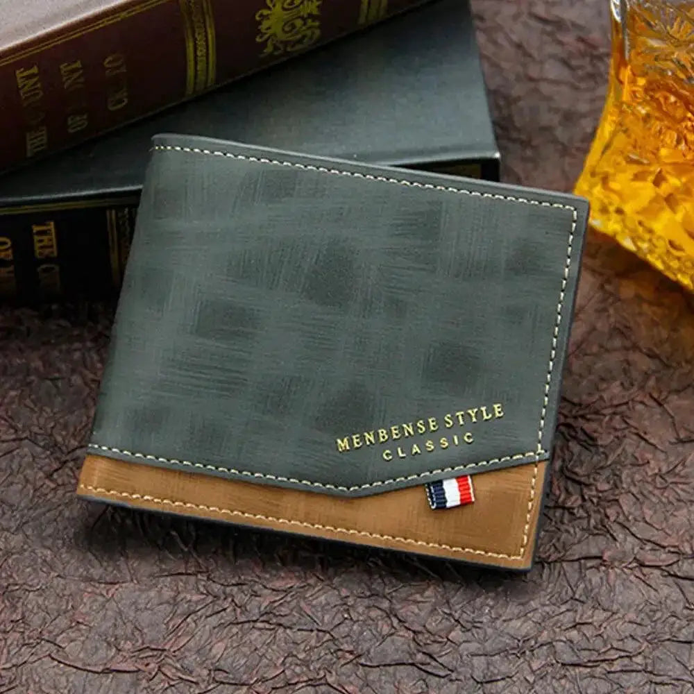 Vintage Men's Leather Wallet Stylish Multi Compartment Purse