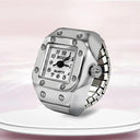 Vintage Punk Finger Ring Watch Gothic Alloy Jewelry Design