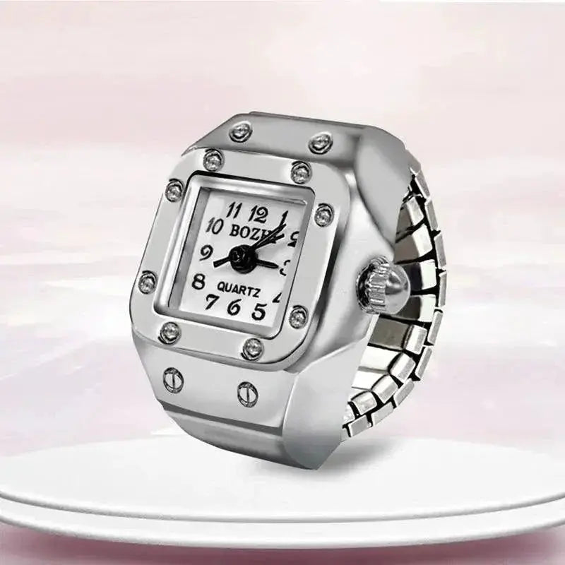 Vintage Punk Finger Ring Watch Gothic Alloy Jewelry Design