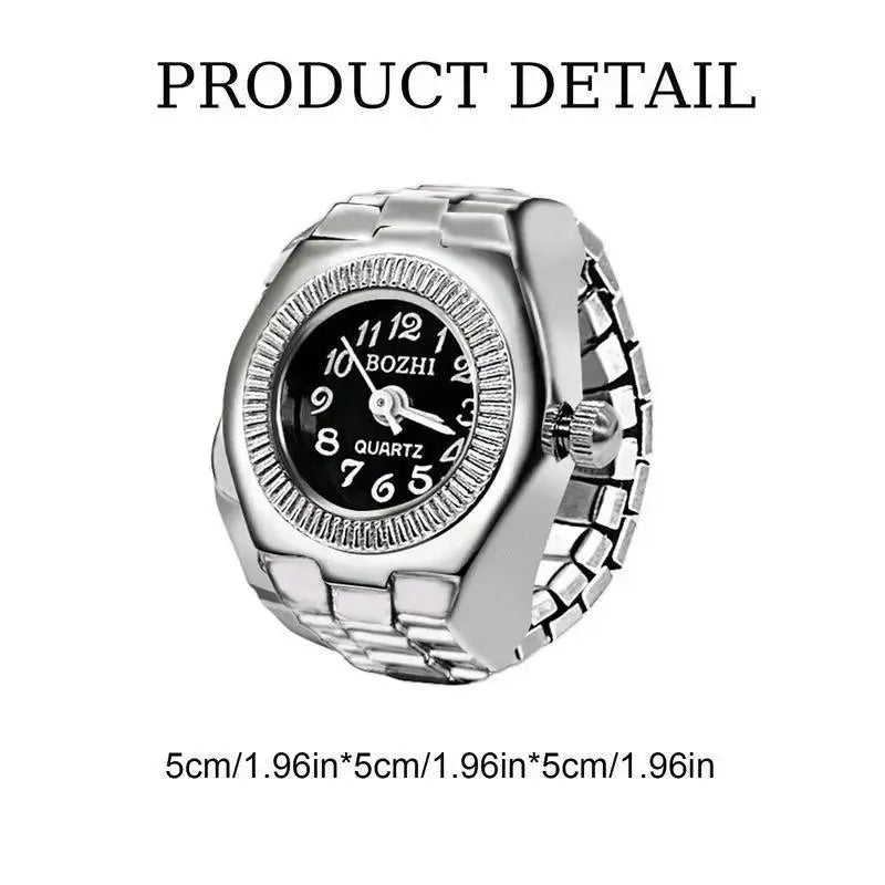 Vintage Punk Finger Ring Watch Gothic Alloy Jewelry Design
