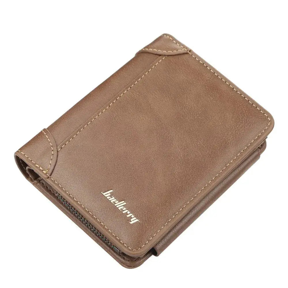 Vintage Style Mens PU Leather Wallet Card Holder Coin Purse