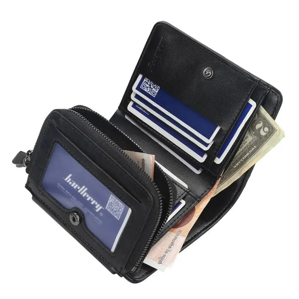 Vintage Style Mens PU Leather Wallet Card Holder Coin Purse