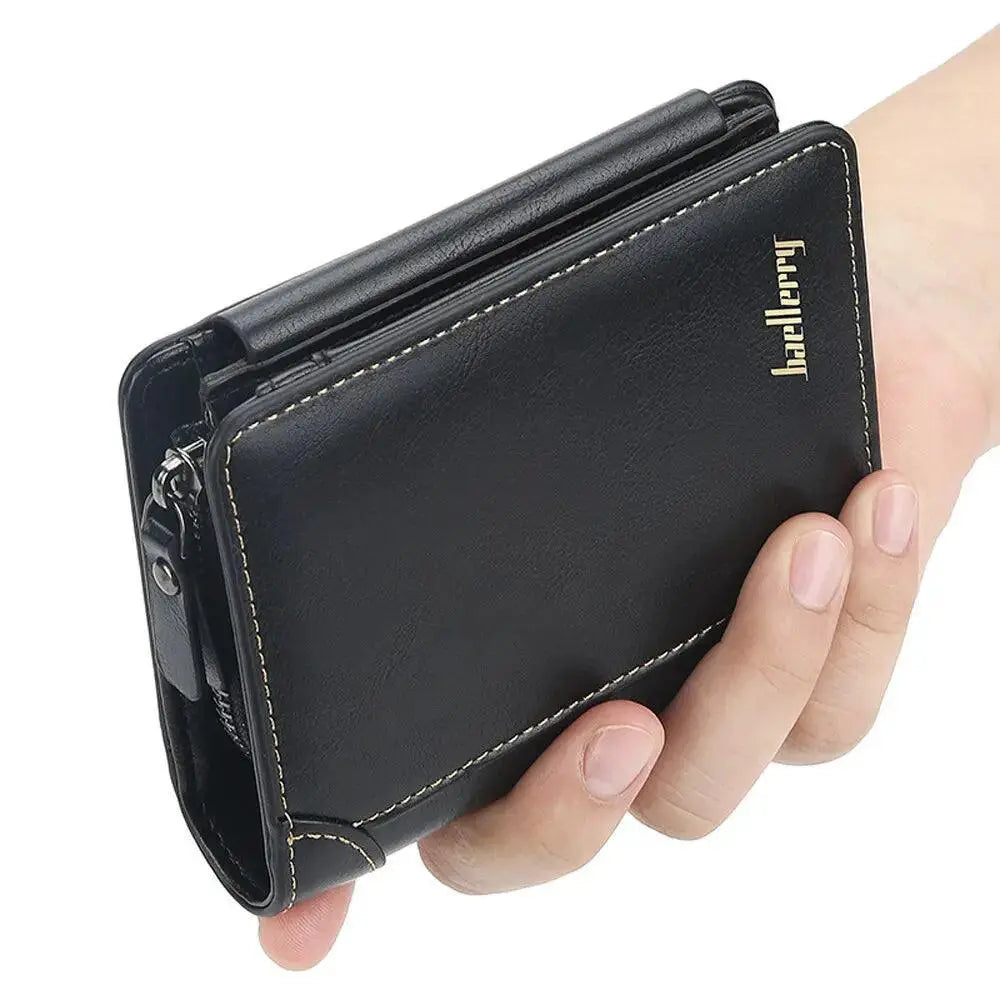 Vintage Style Mens PU Leather Wallet Card Holder Coin Purse