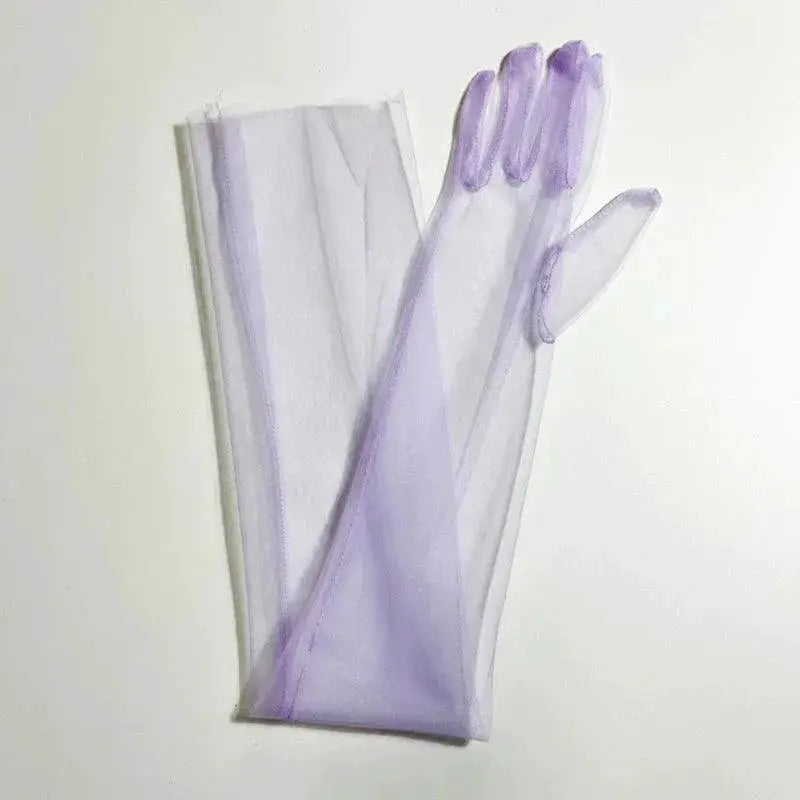 Vintage Tulle Mesh Wedding Gloves Elegant Bridal Accessory