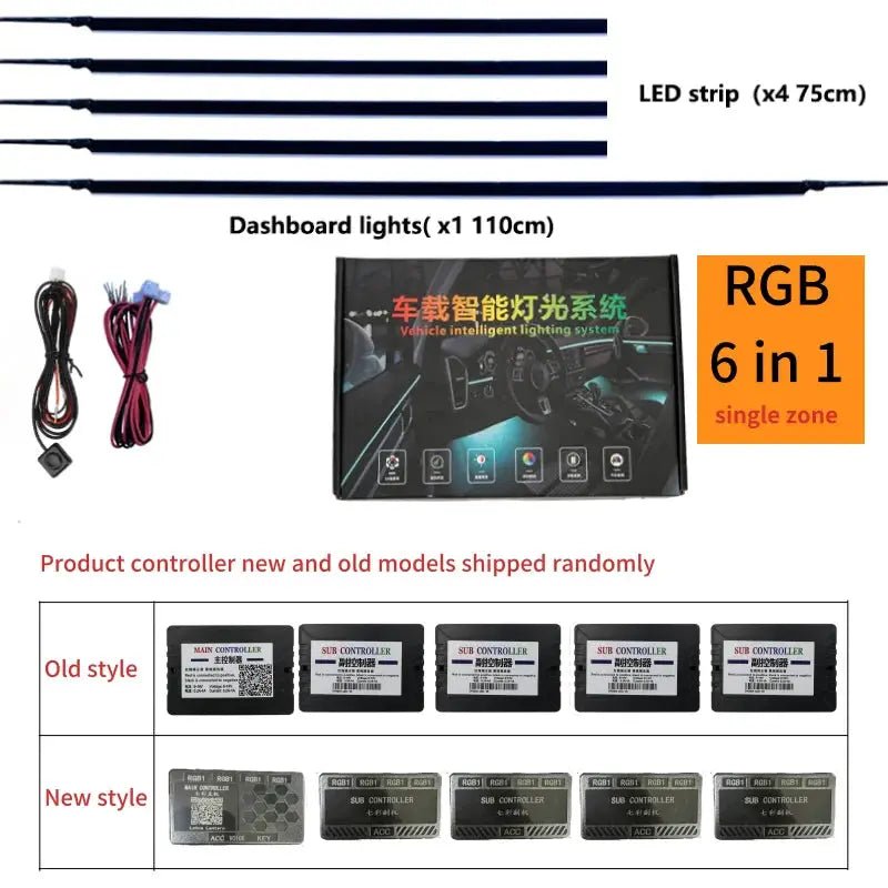 Vivid RGB Car Interior Lights for Mood