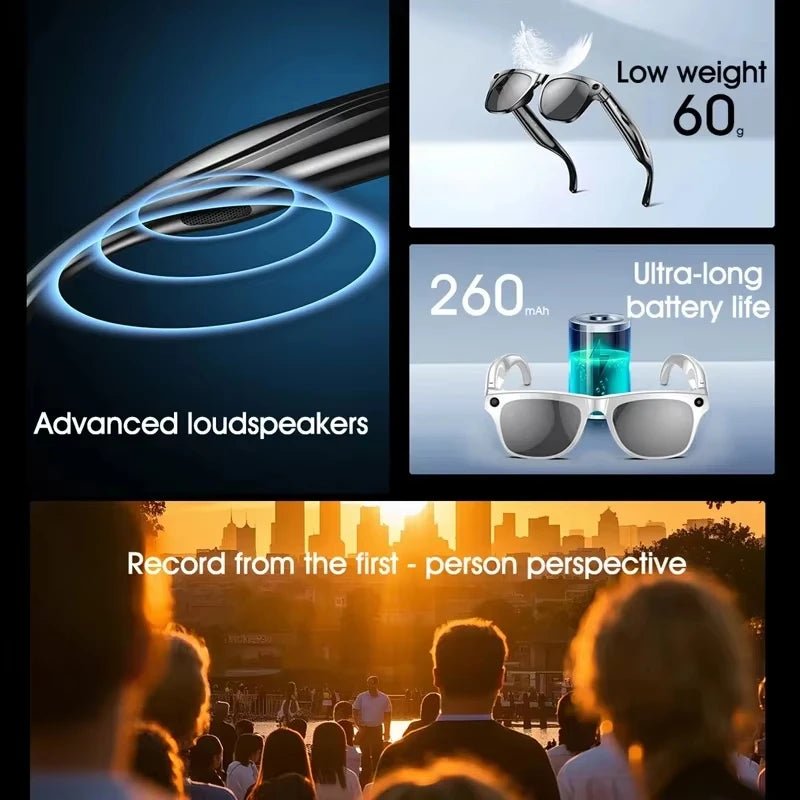 ViVO 2026 AI Smart Glasses - Hands Free AI Camera Translate and Voice Assistant.