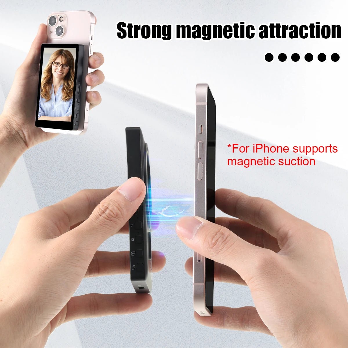 VlogMate Wireless Magnetic Selfie Monitor Screen - Phone Into Vlog Studio On Air