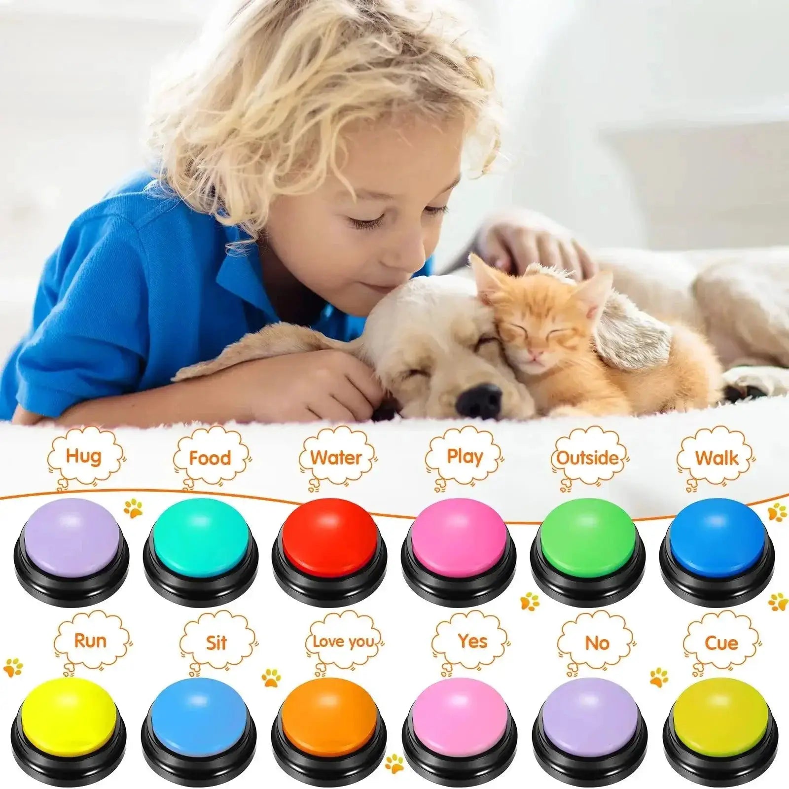 Voice Recording Pet Training Button for Communication Buzzer