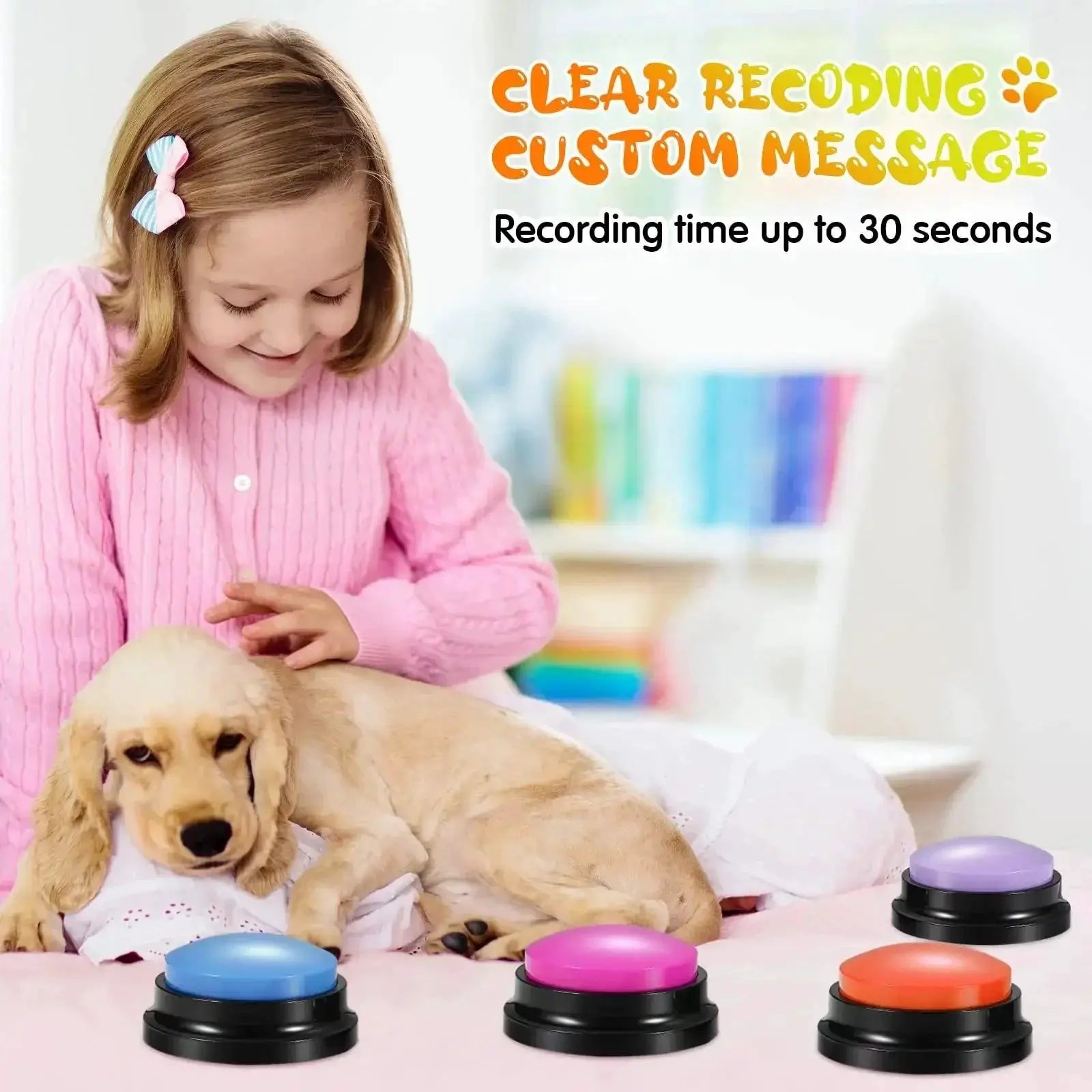 Voice Recording Pet Training Button for Communication Buzzer