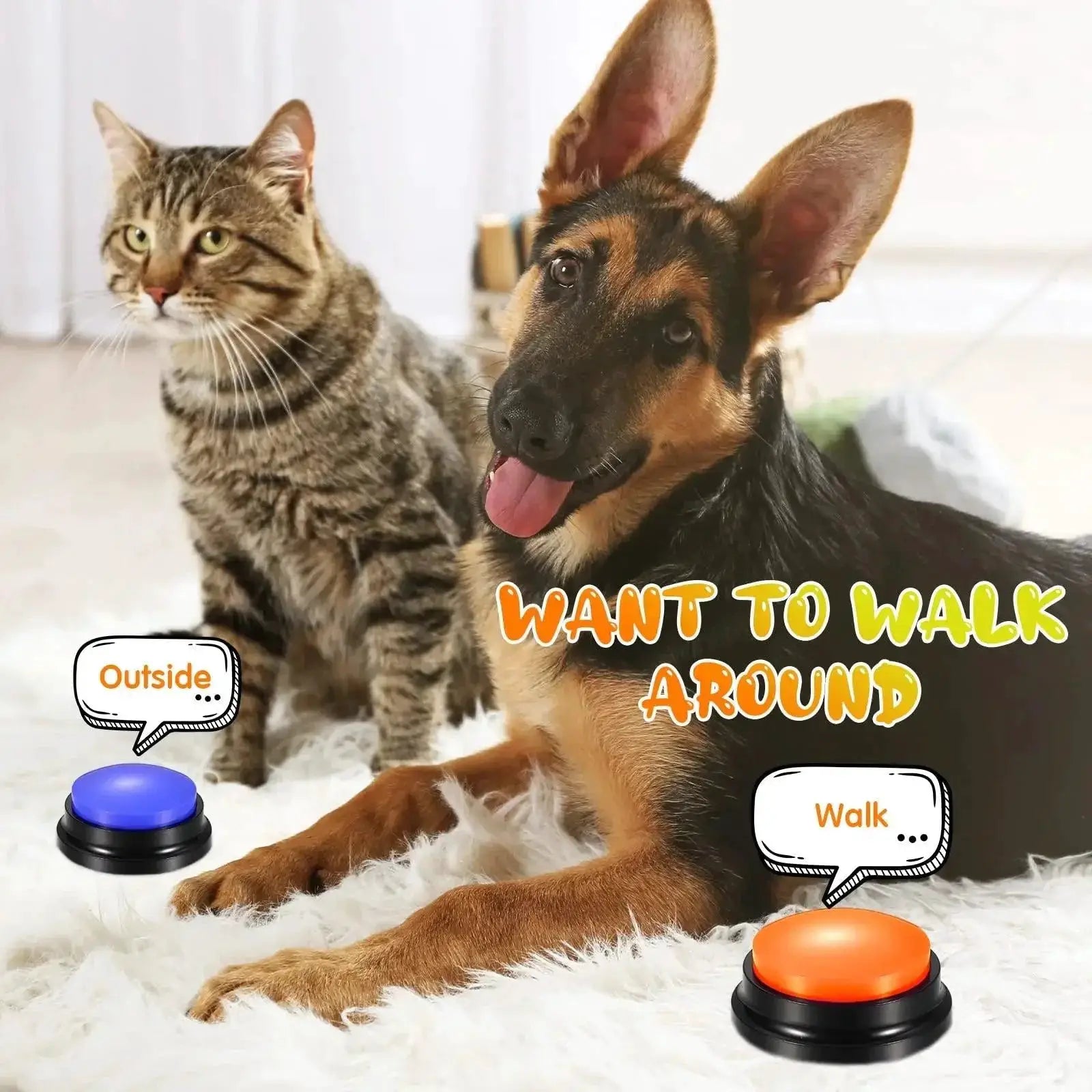 Voice Recording Pet Training Button for Communication Buzzer