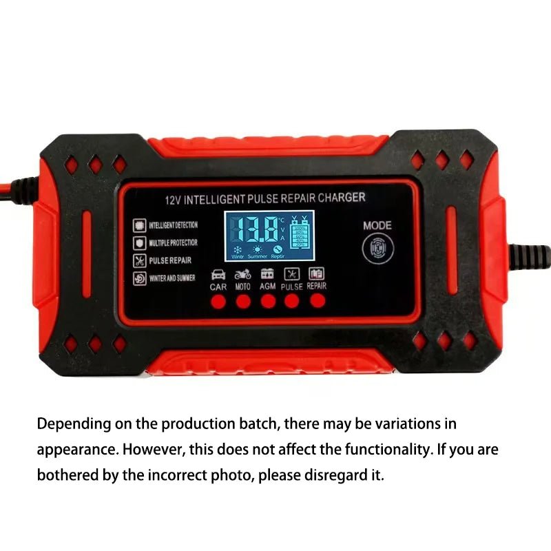 VoltGuard Battery Repair LCD Charger 12V 6A - Intelligent Pulse Lead Acid Unit X