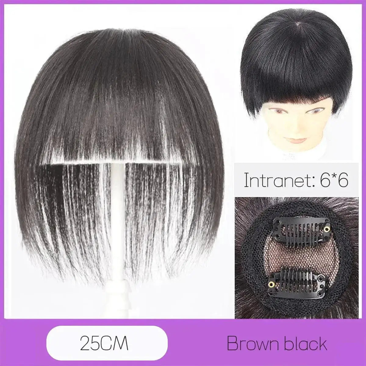 Volume Boosting Clip In Hair Topper With Bangs For Style