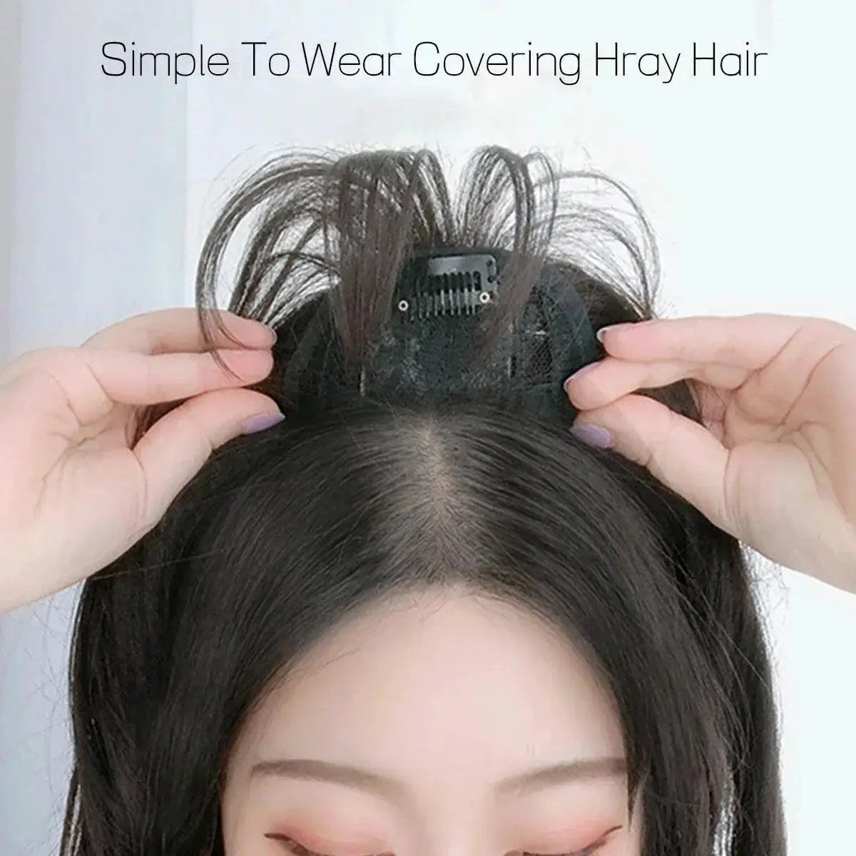 Volume Boosting Clip In Hair Topper With Bangs For Style