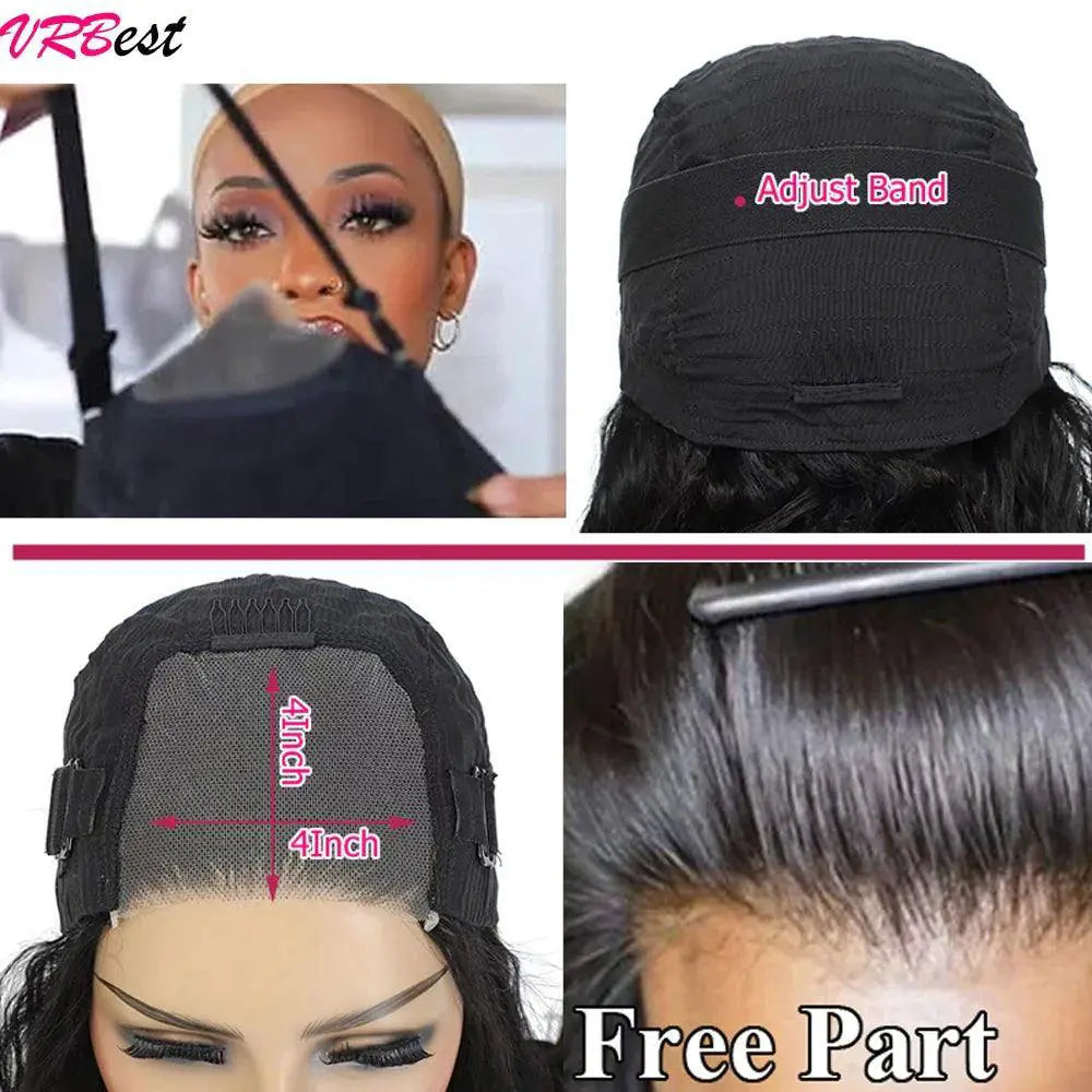 Vrbest Bob Wig Body Wave Lace Closure Effortless Style