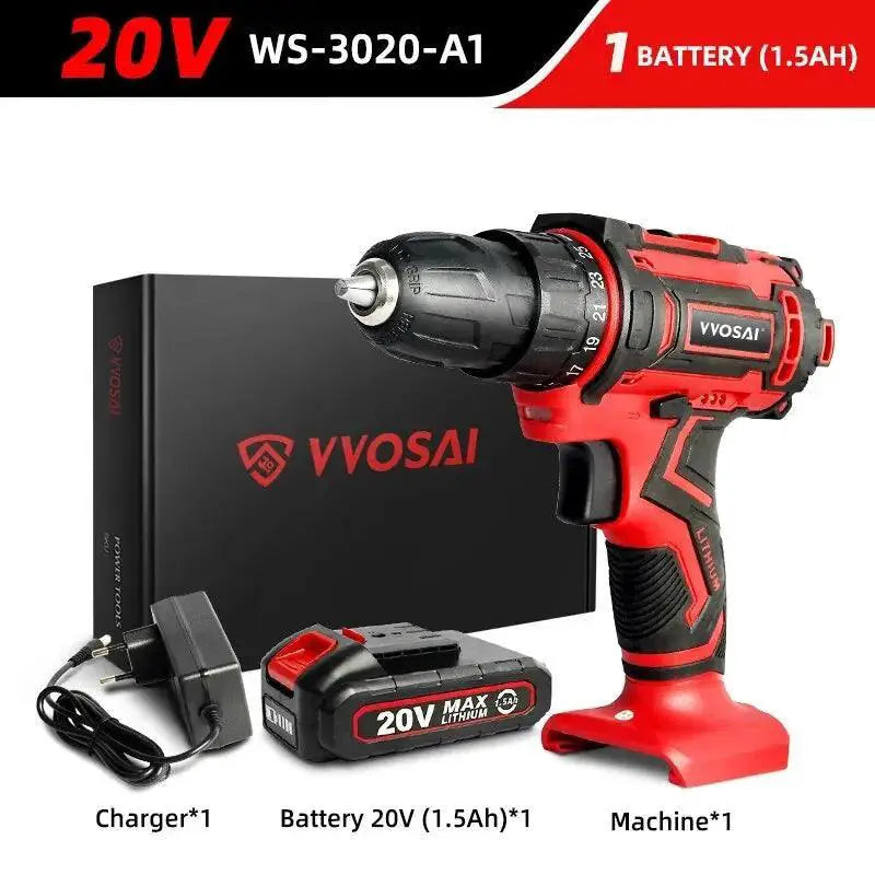 VVOSAI Mini 12V 20V Cordless Drill Screwdriver Compact Power