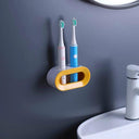 Wall-Mounted Electric Toothbrush Holder with Toothpaste Storage