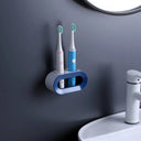 Wall-Mounted Electric Toothbrush Holder with Toothpaste Storage