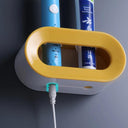 Wall-Mounted Electric Toothbrush Holder with Toothpaste Storage