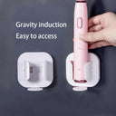 Wall-Mounted Electric Toothbrush Organizer - Space-Saving Rack