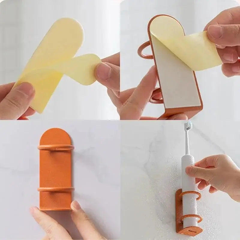 Wall Mounted Electric Toothbrush Organizer With Drainage