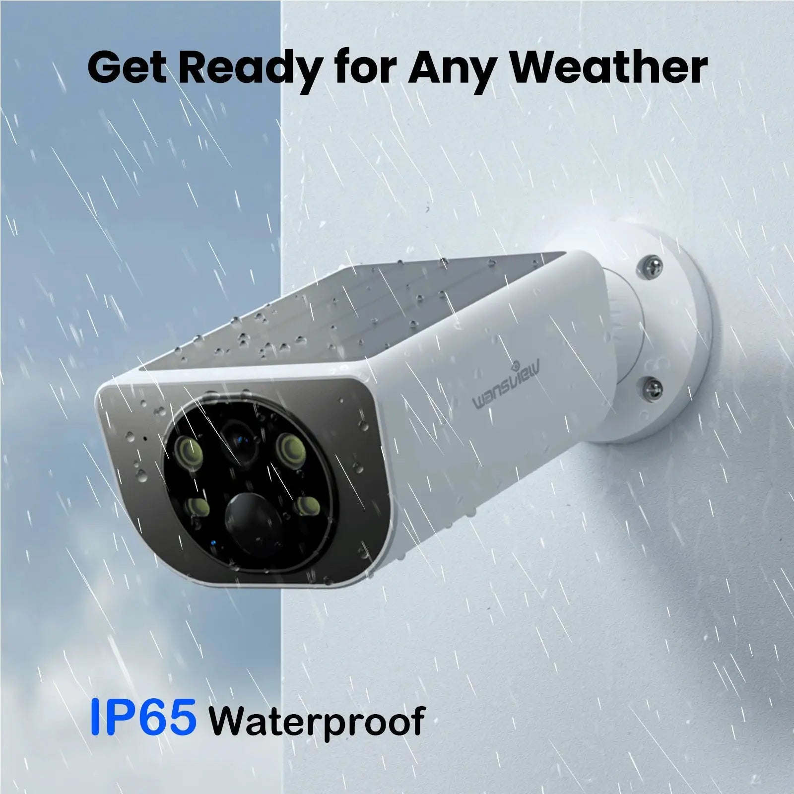 Wansview Outdoor Solar Security Camera AI 3MP Color Night Vision With Battery