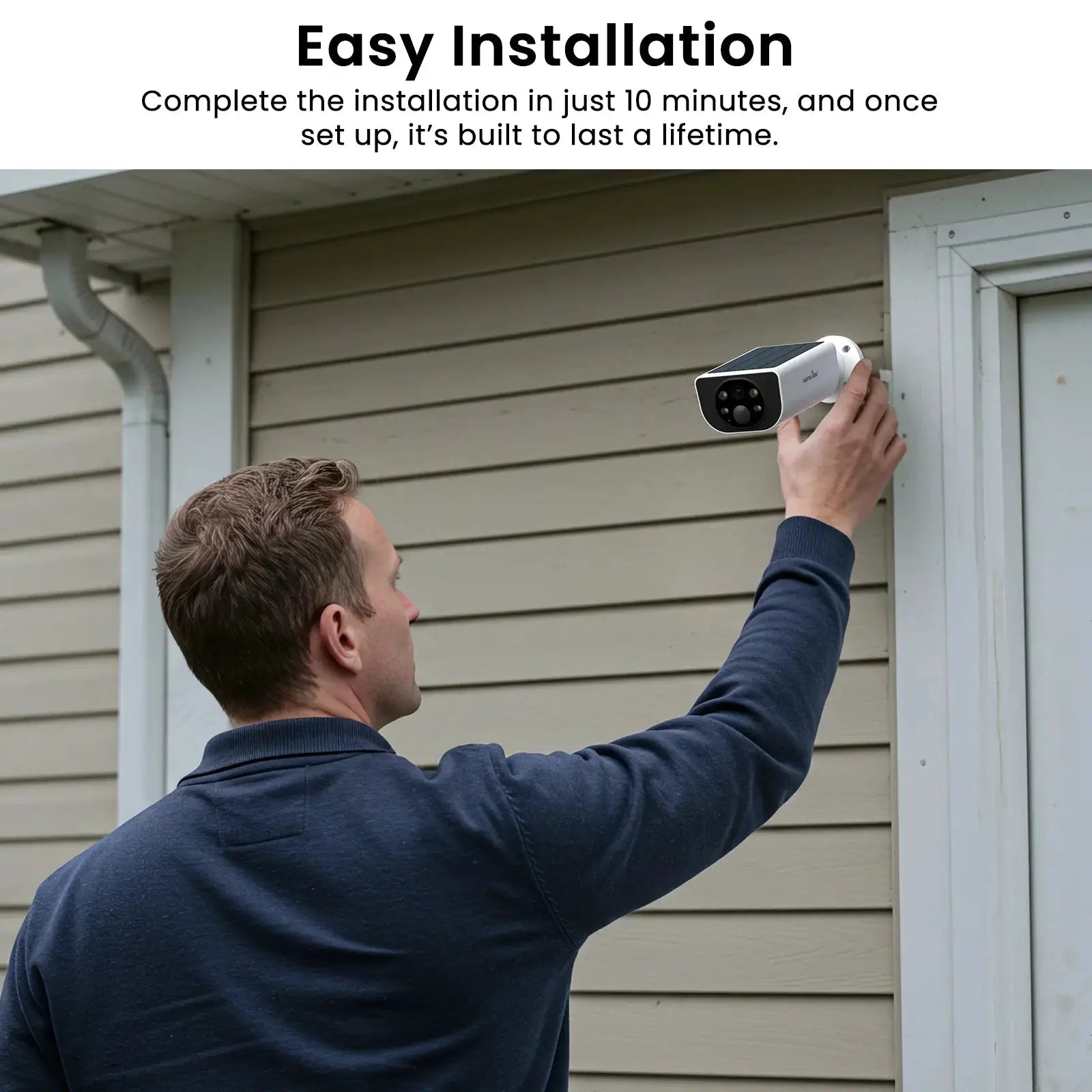 Wansview Outdoor Solar Security Camera AI 3MP Color Night Vision With Battery