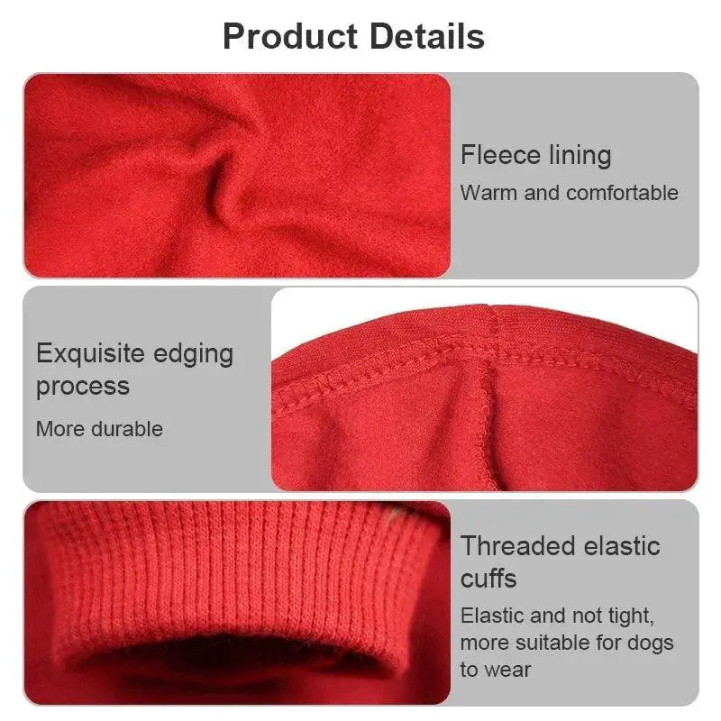 Warm Fleece Dog Hoodie Costume Jacket Sizes XS To 9XL