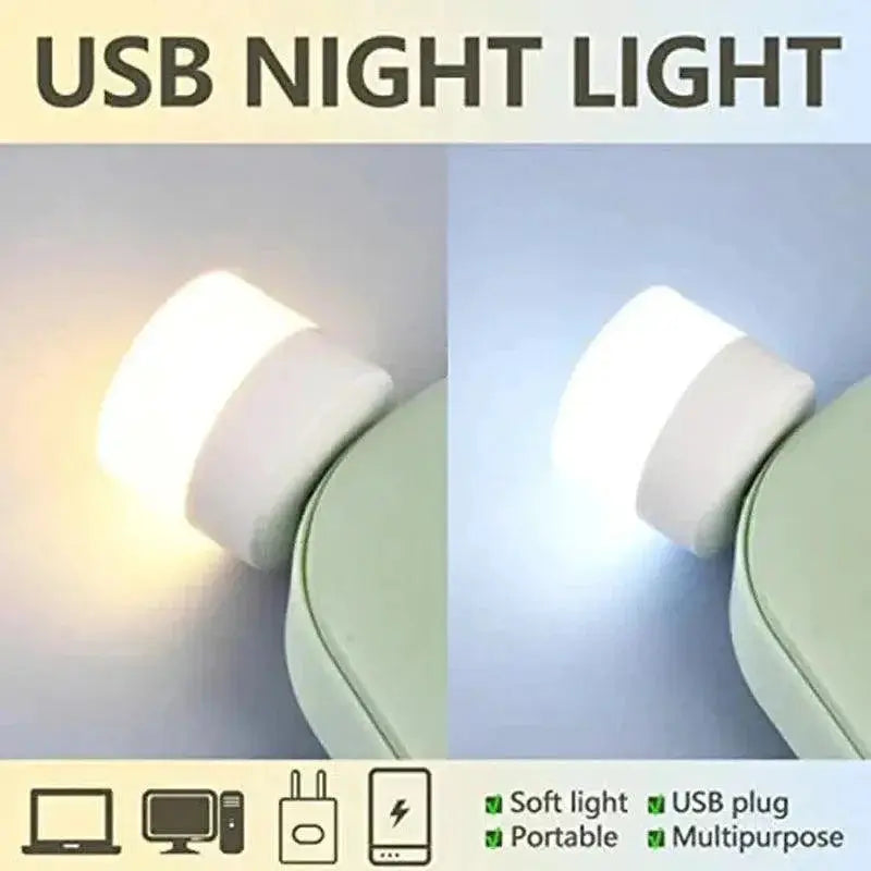 Warm White LED USB Night Light For Reading And Computer Use