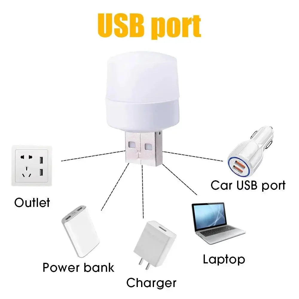 Warm White LED USB Night Light For Reading And Computer Use