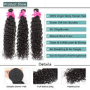 Water Wave Curly Deep Brazilian Hair Bundles Luxury Grade