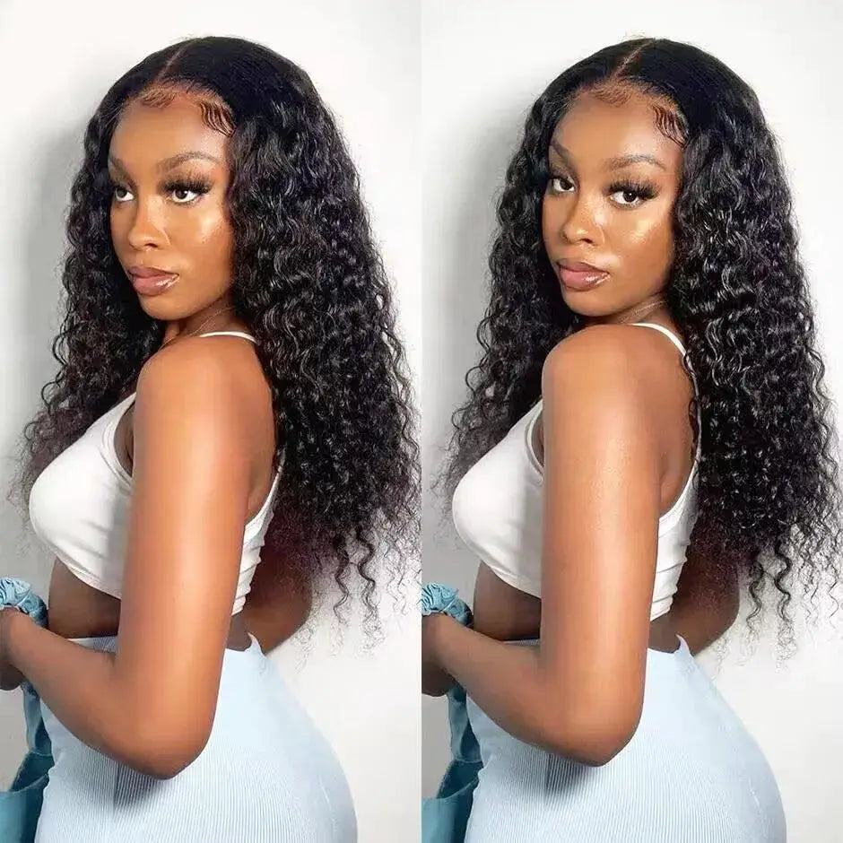 Water Wave Lace Wig Natural Wave Curly Brazilian Remy Hair